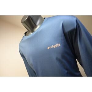 Columbia PFG UV Water Shirt Omni-Shade Fishing Blue Long Sleeve Mens Size Large
